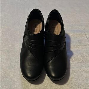 Collection By Clarks Easy Street Black Slip-On Loafers